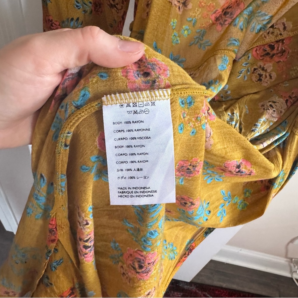 Faithfull the Brand x Anthropologie Le Figuaro Wrap Dress Long Sleeve - Picture 14 of 14